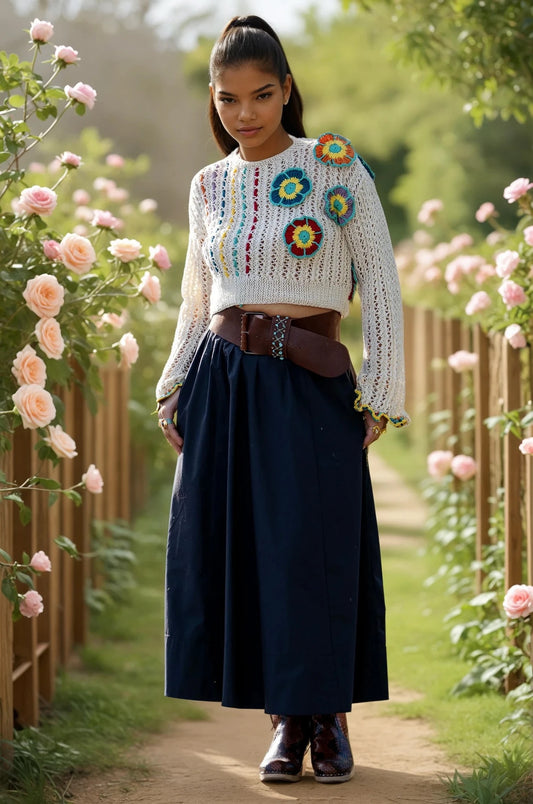 Throw me some flowers, chica! sweater