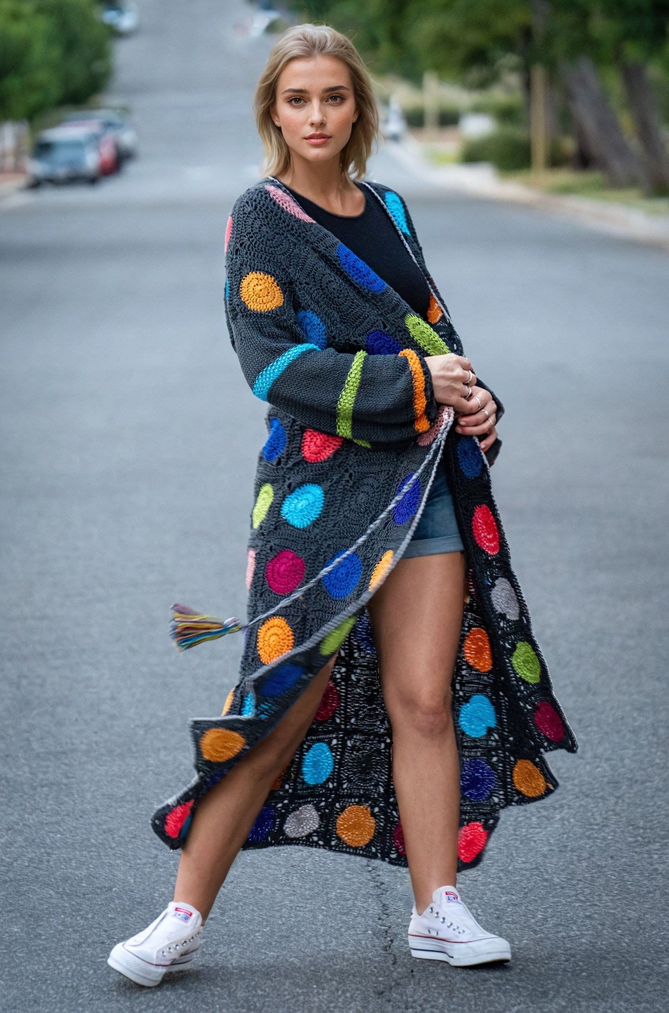 Colors in the Night dramatic coat