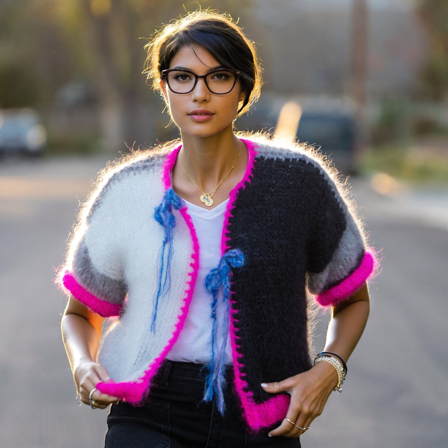 Yin & Yang short cardigan