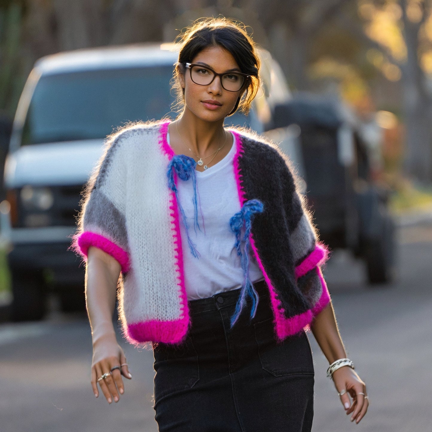 Yin & Yang short cardigan