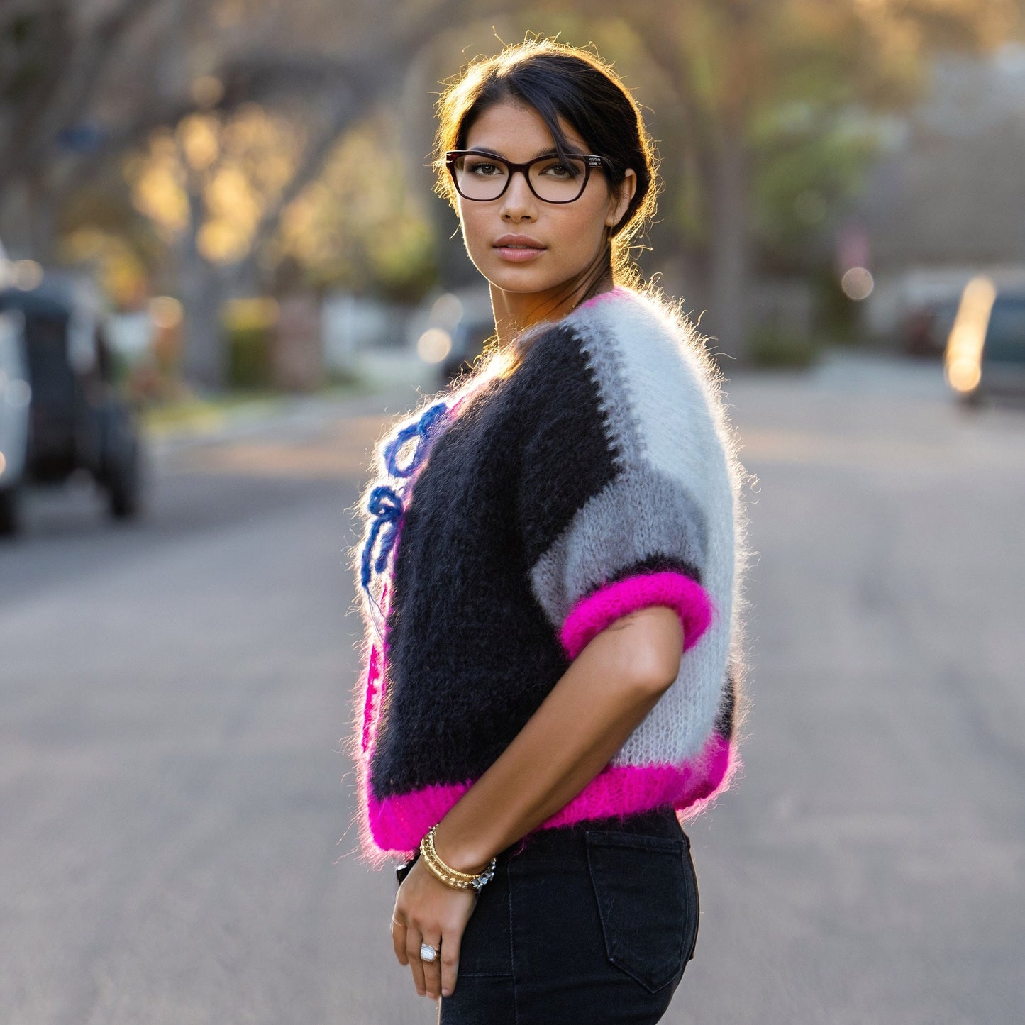 Yin & Yang short cardigan