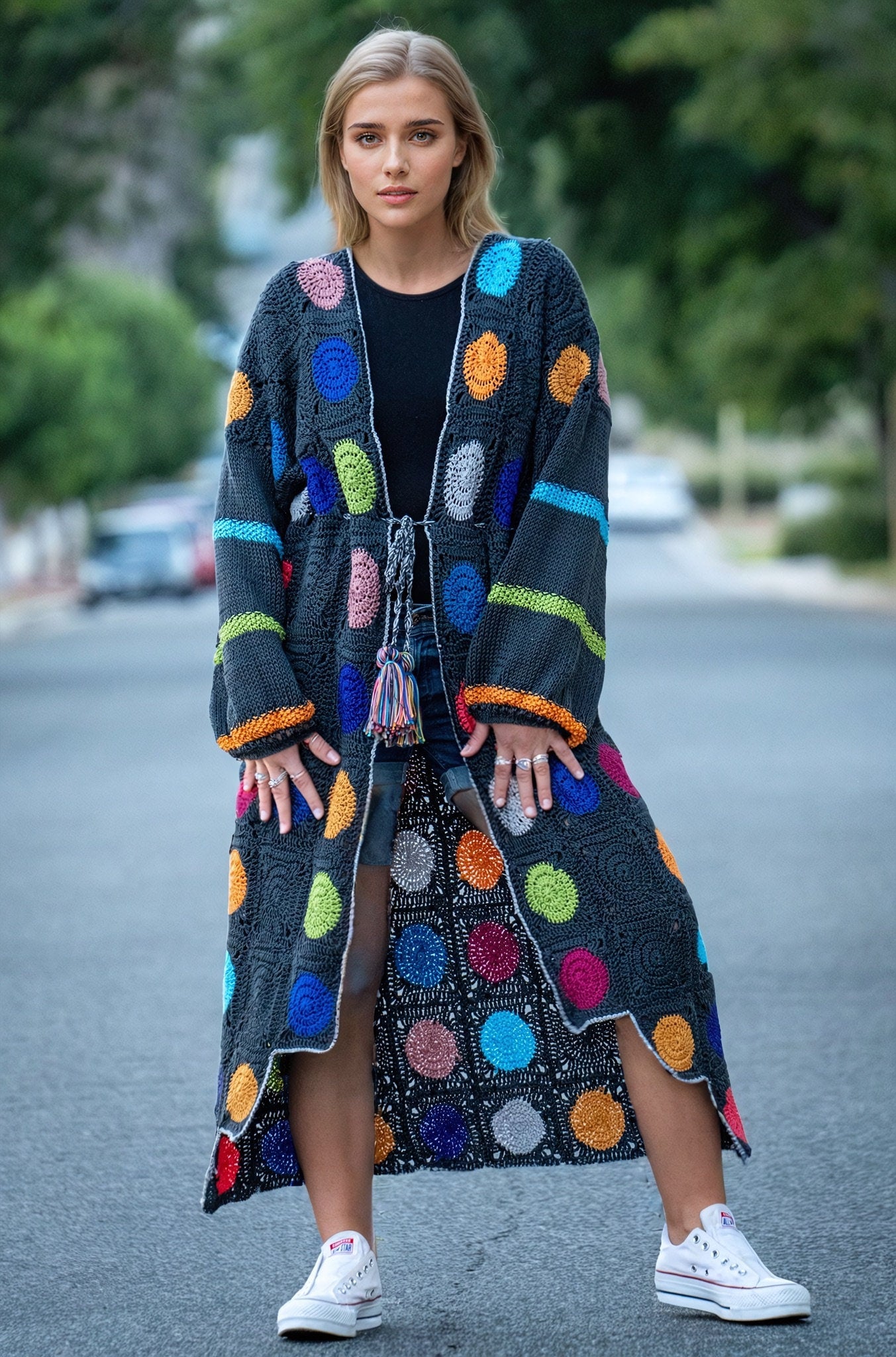 Colors in the Night dramatic cardigan