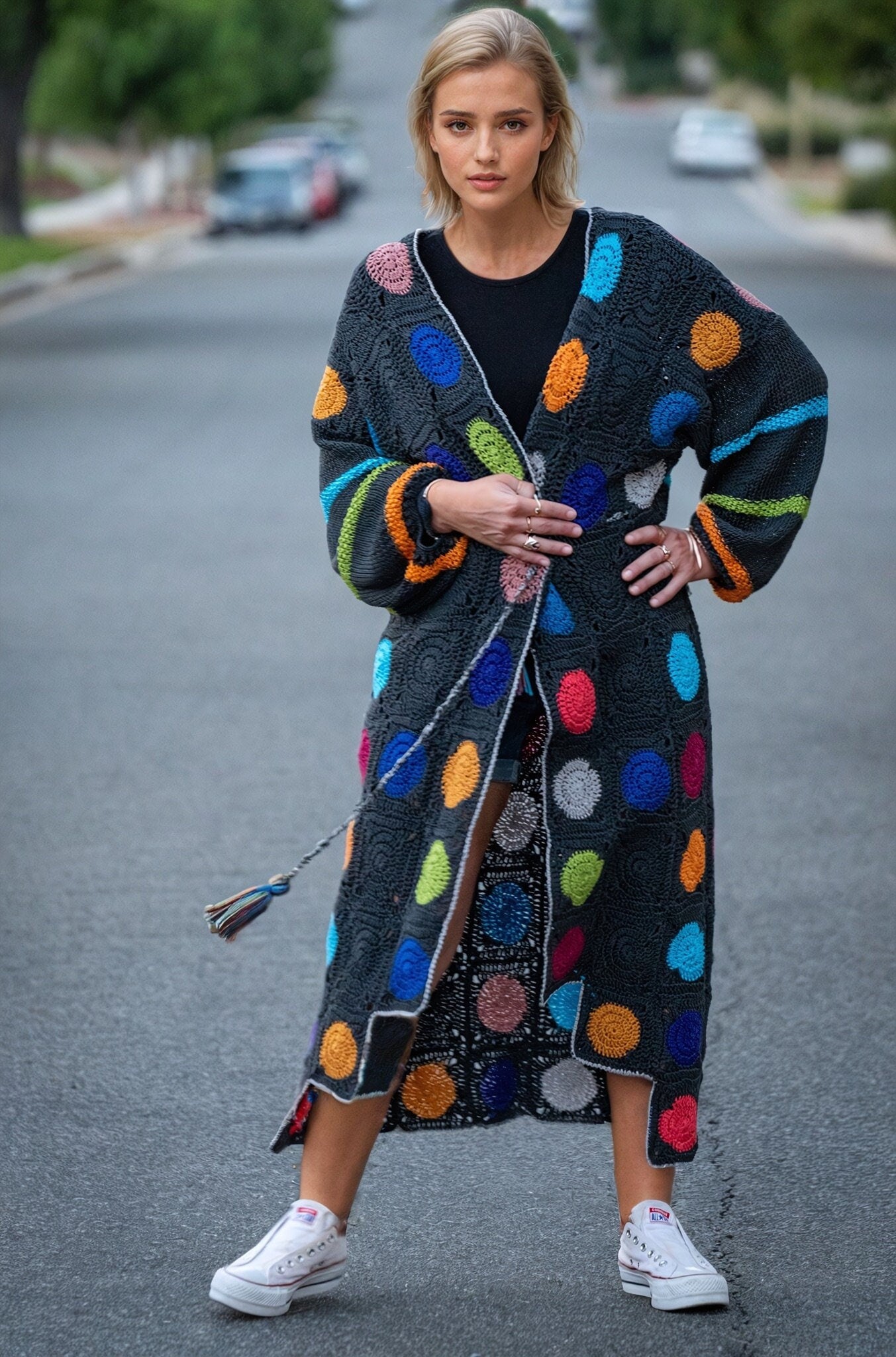 Colors in the Night dramatic cardigan